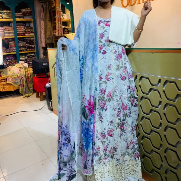 Abayan Unstitched 3-Piece AV-2421
