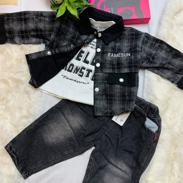 Boys Shirt Suite Set Original China-4