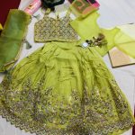 Original Indian Girls Lehenga Lemon design