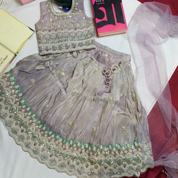 Original Indian Girls Lehenga Purple